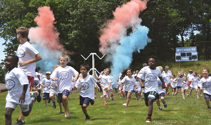 color fun run at summer camp