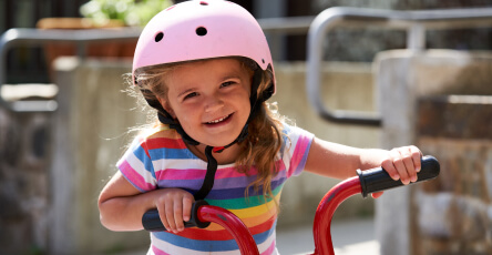 preschool student on a bike