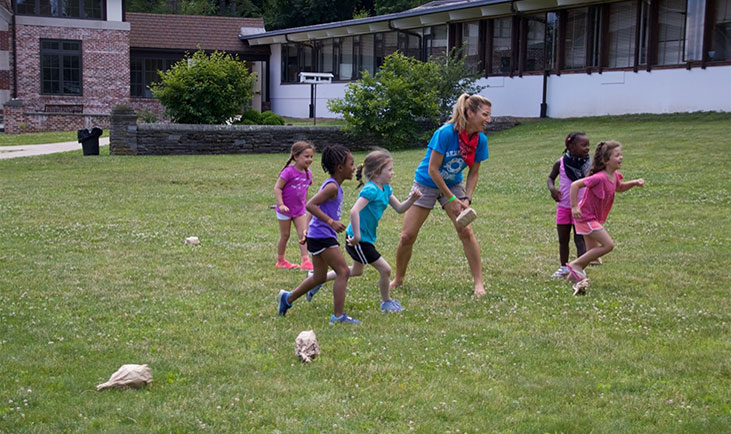 Kids playing on field