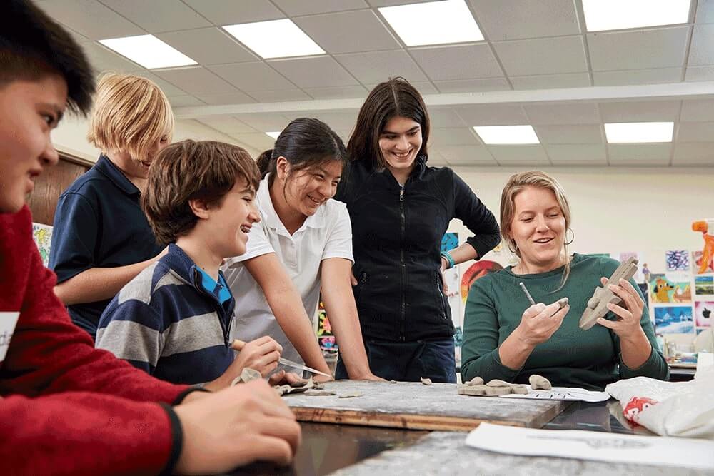 Group of Art Students Laughing