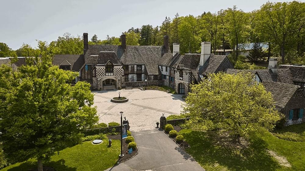 Drone View into Renbrook Courtyard