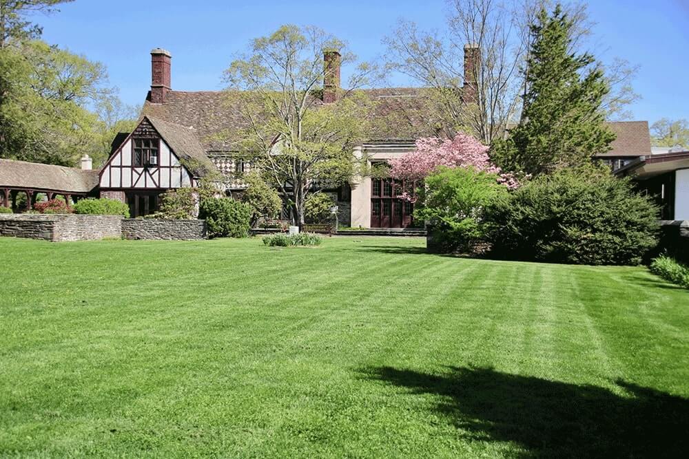 Renbrook School Quad Terrace in Spring