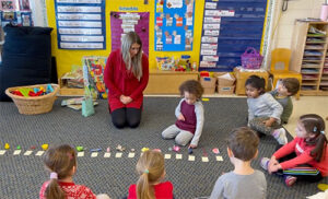 Junior Kindergarten students counting activity