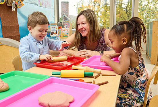 Teacher Star Fuller with students