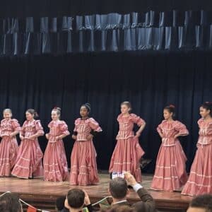 Grade 4 students performing Latin Dance