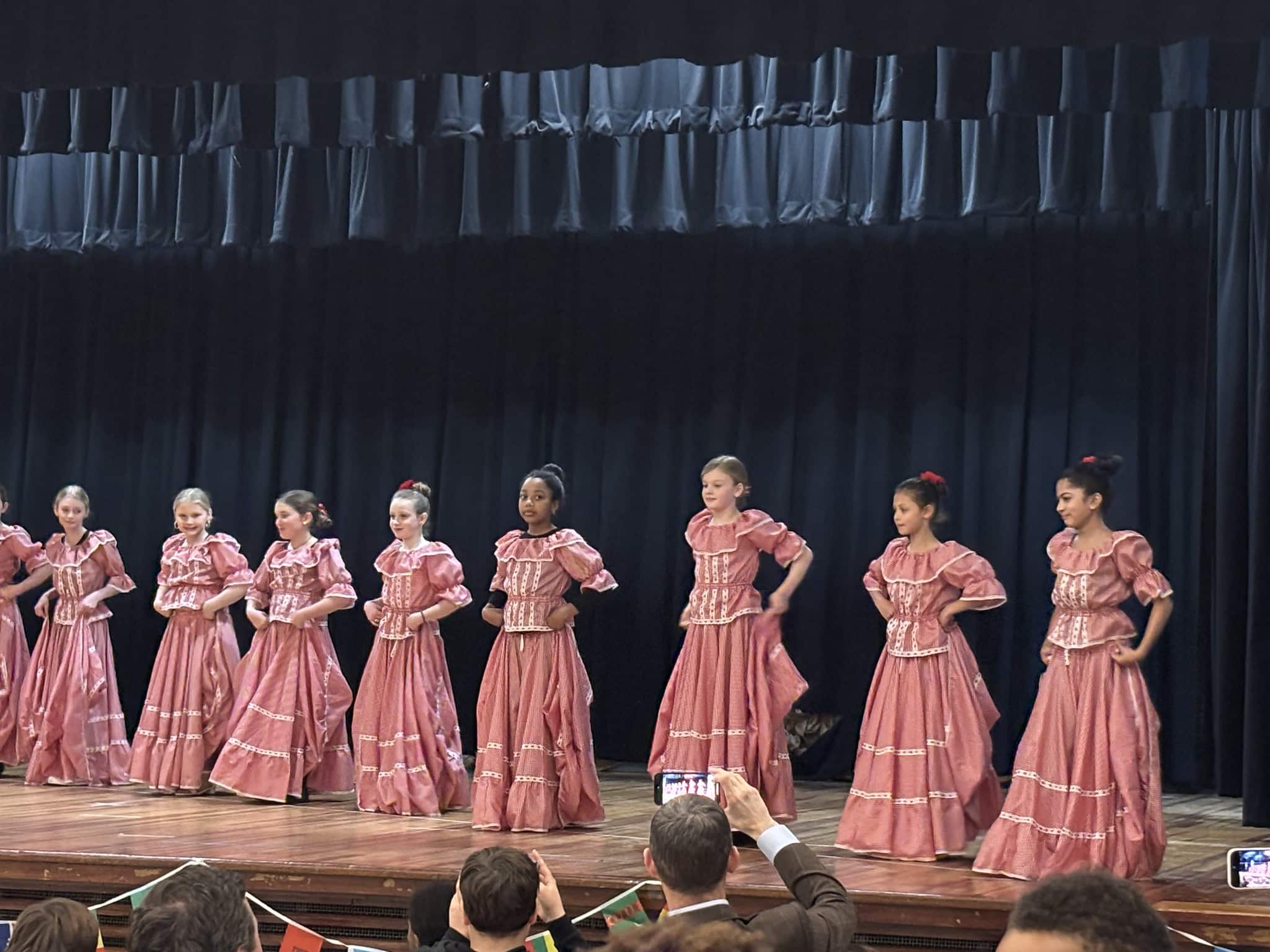 Grade 4 students performing Latin Dance