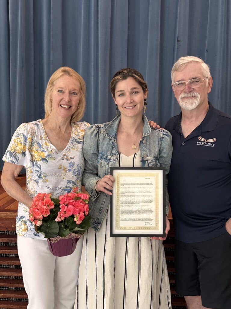Eleanor Strumolo receiving award