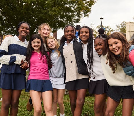diverse group of upper school girls